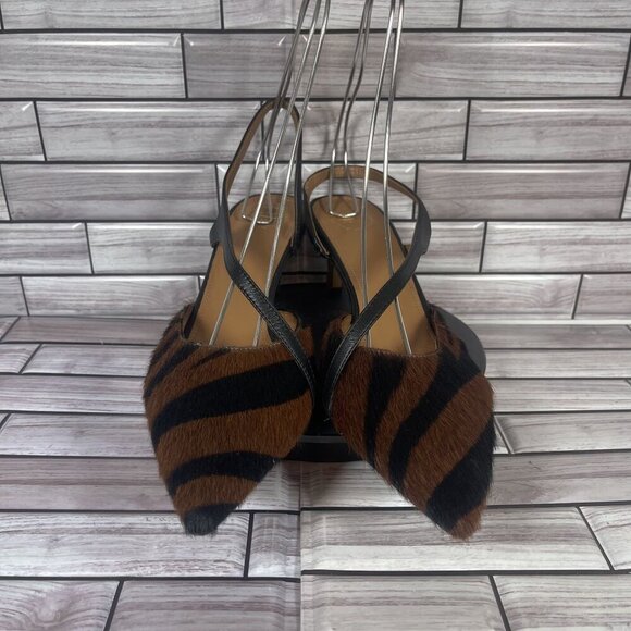 APT ATELIER Women's Riano Animal-Print Asymmetrical Slingback Pumps Size 10-NEW - Picture 2 of 9